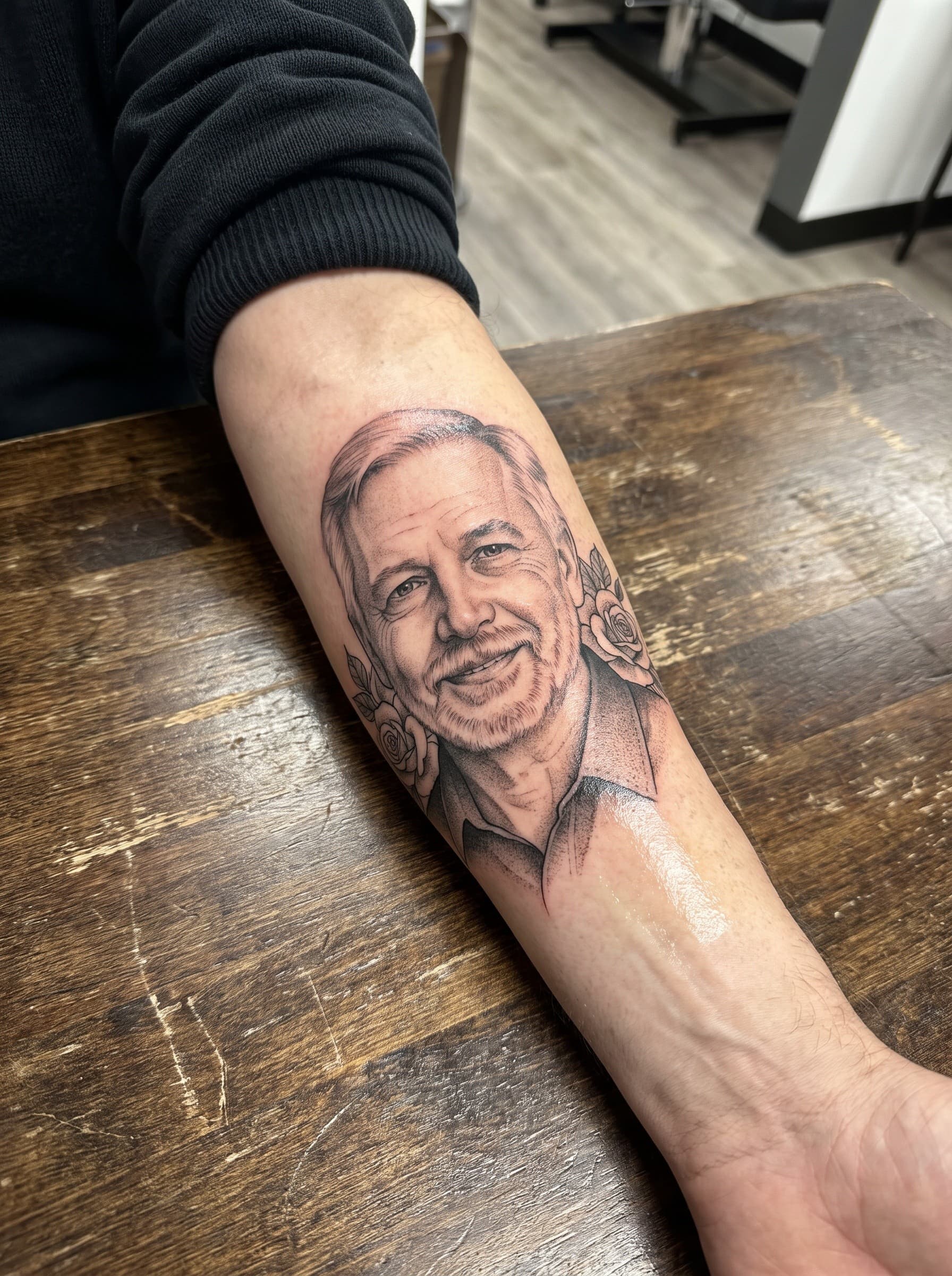 Ejemplo de Tatuaje de retrato con IA: después